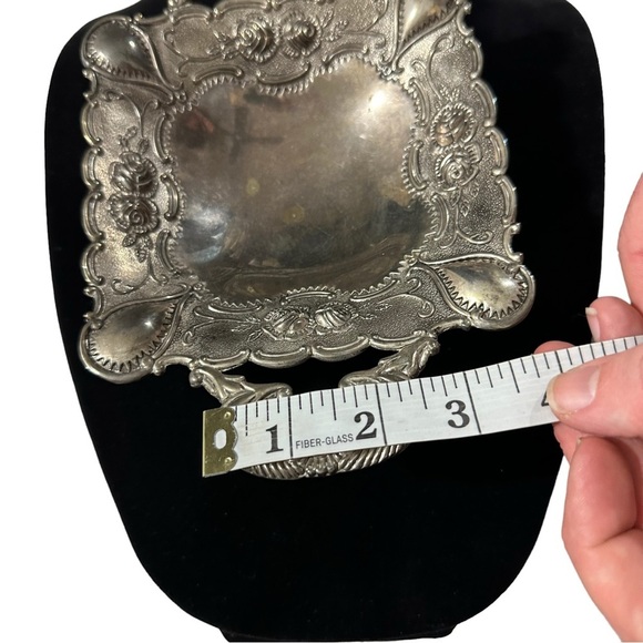 Godinger Silver Art Co Silver Plates Candy Nut Trinket Dish 9x6” Footed Handles - Picture 12 of 14